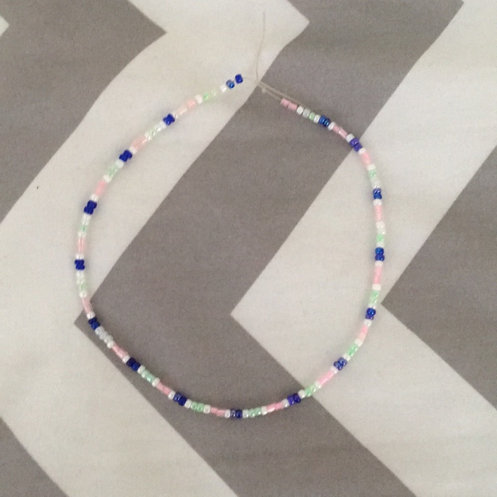 Colorful seed bead necklace